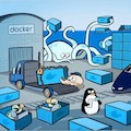 Docker cartoon of shipyard